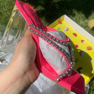Hot Pink Tagazee Block Heels